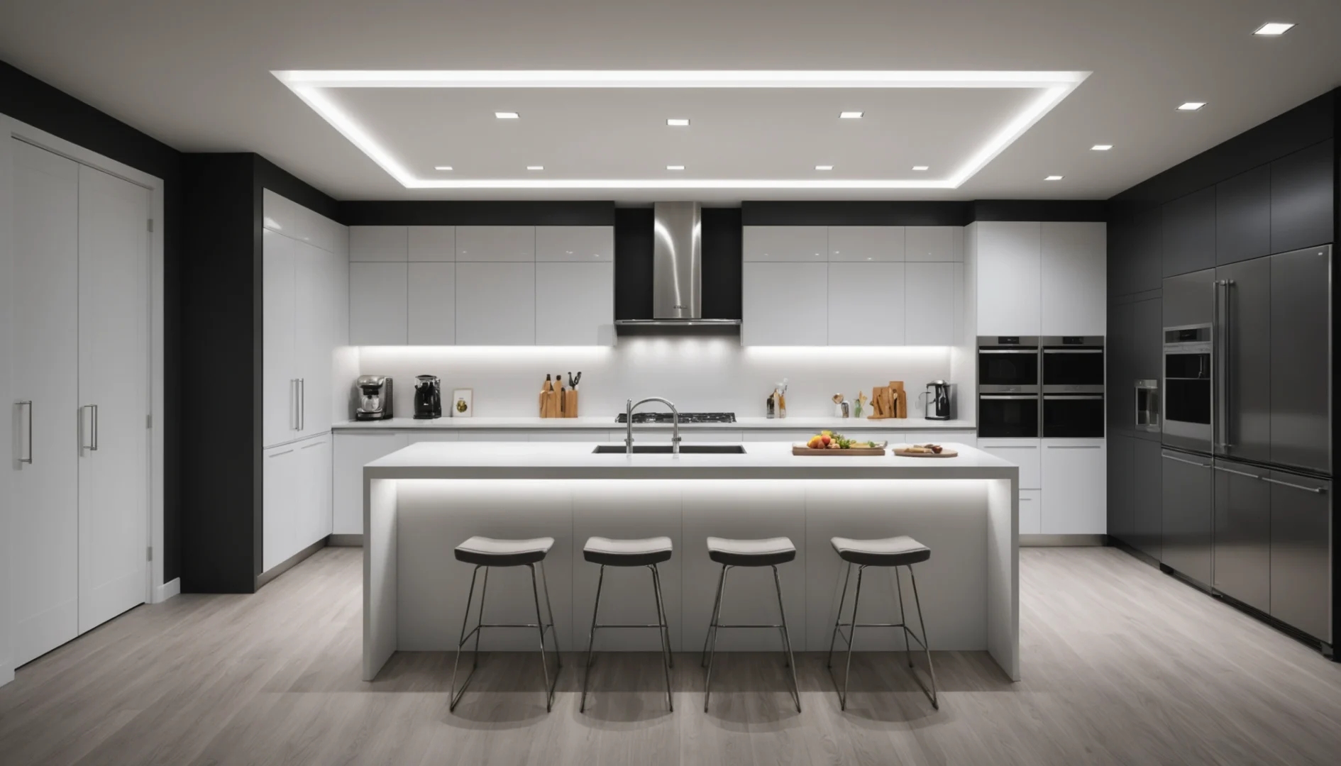 Transformez Votre Cuisine avec des Faux Plafonds Lumineux
