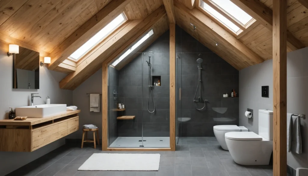 paroi de douche pour sous pente