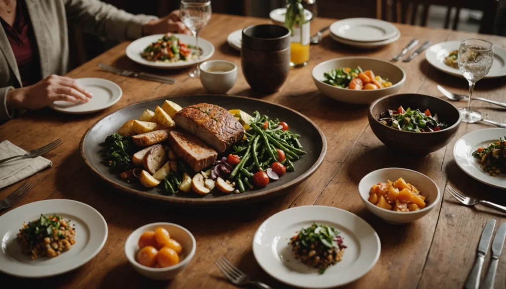 manger sur une table en bois sans nappe
