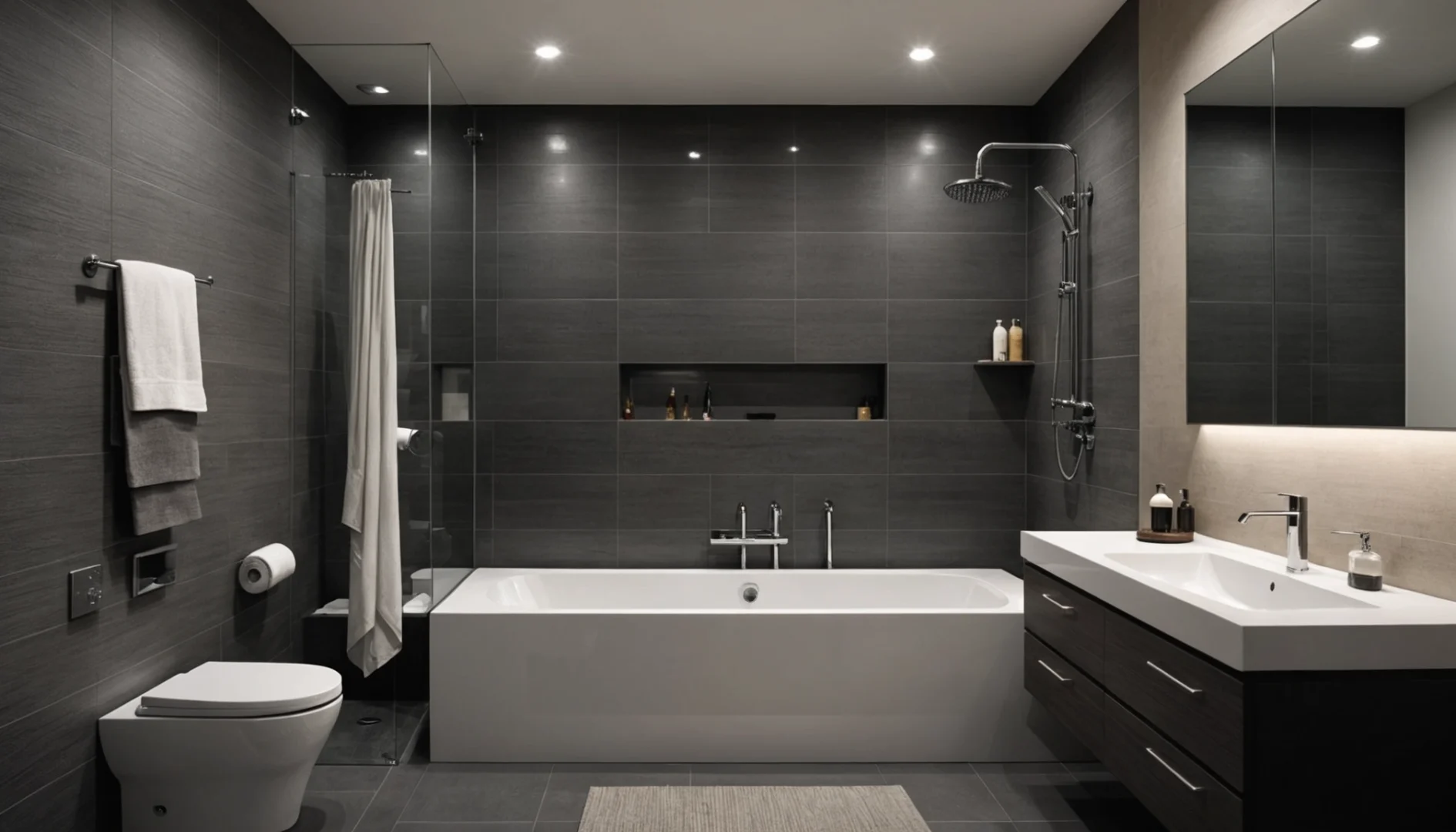 baignoire-douche pour petite salle de bain