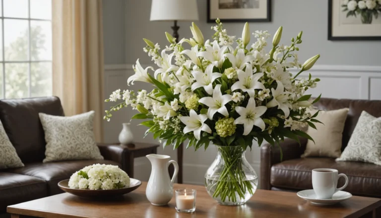 fleur avec fleurs blanches