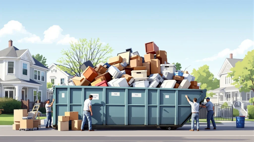 louer une benne pour vider une maison