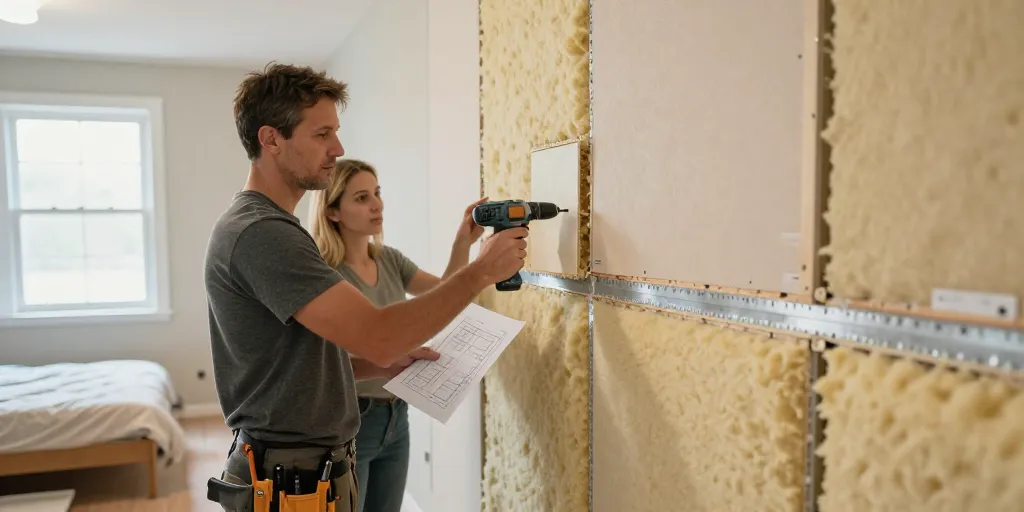 isolation phonique cloison chambre