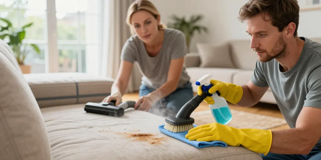 nettoyage de canapé à domicile