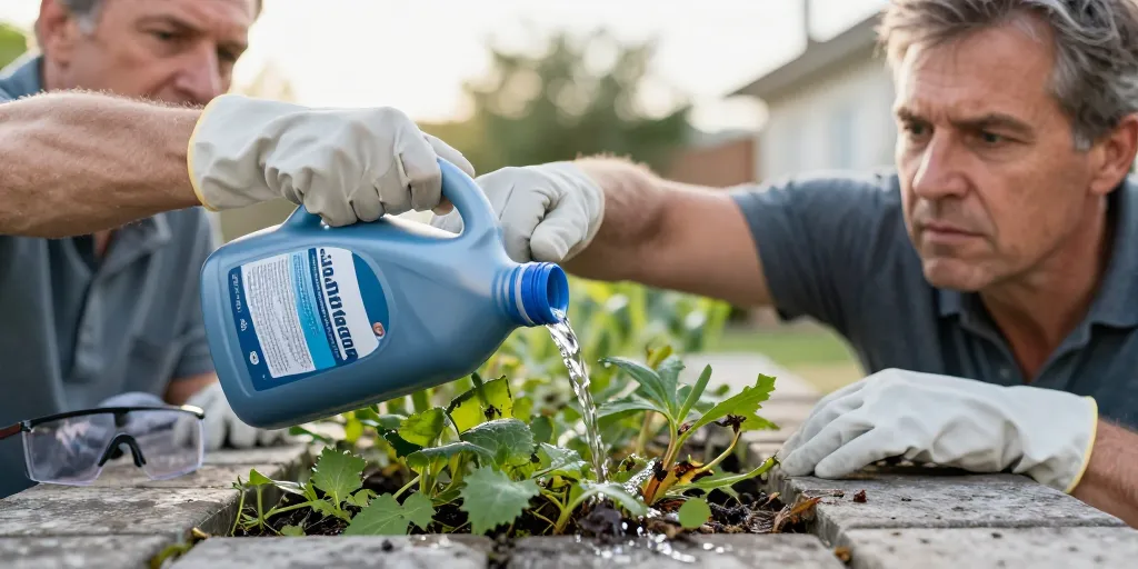 désherber avec de la javel