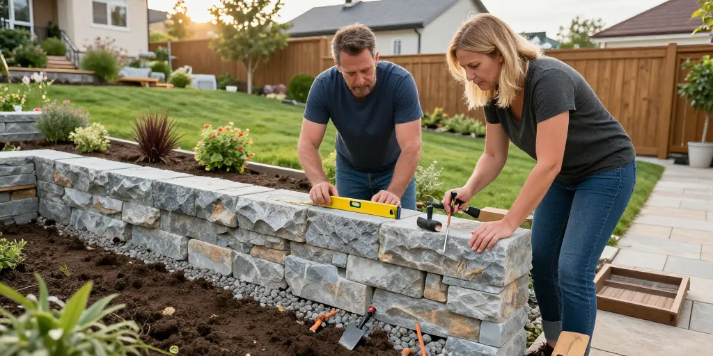mur de soutènement jardin