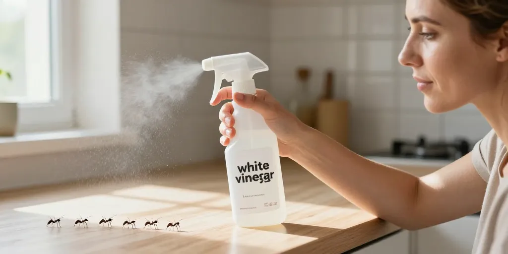 vinaigre blanc pour les fourmis