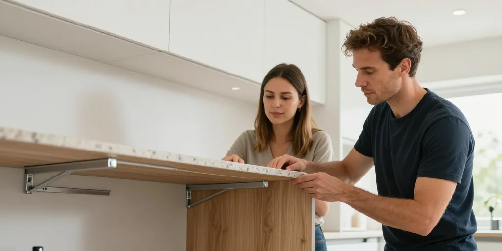 rehausser plan de travail cuisine