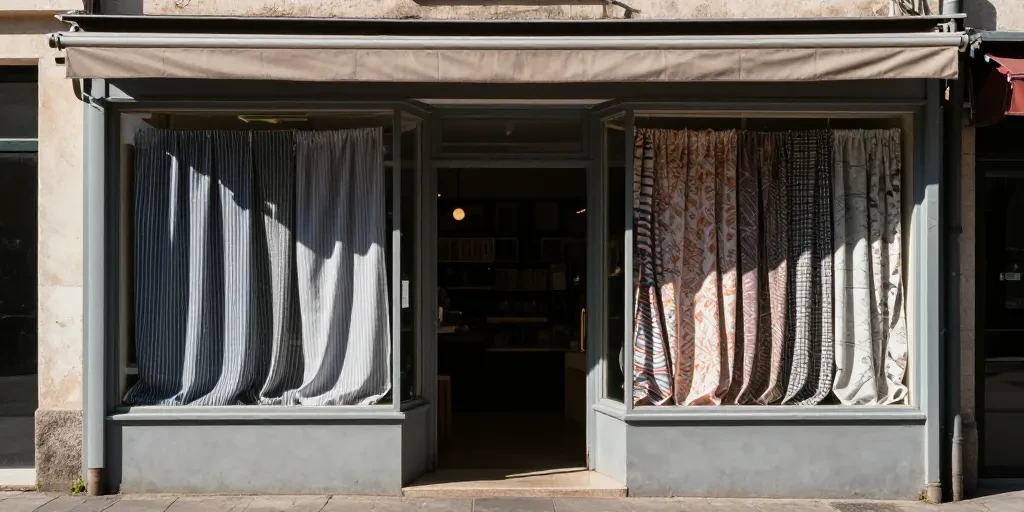 rideaux pour store banne
